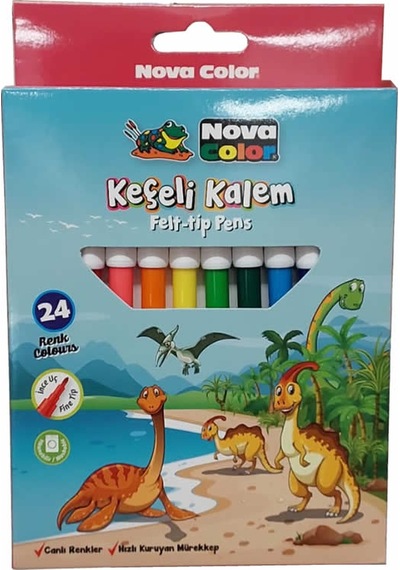 Nova Color Keçeli Kalem Seti 24'lü Nc-872
