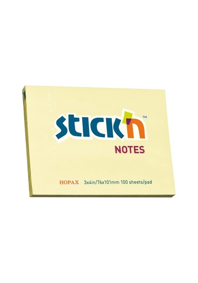 Hopax Stıckn Yapışkanlı Not Kağıdı 100 Yp 76x101 Pastel Sarı He21008