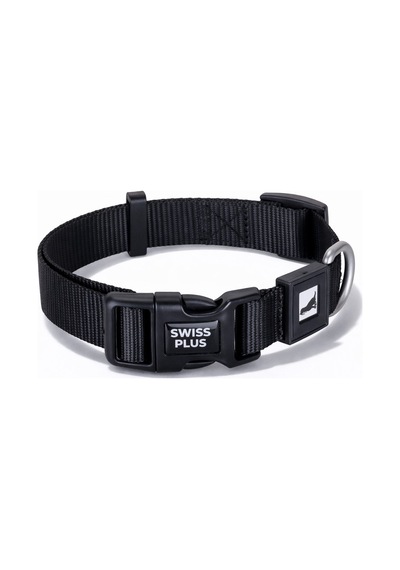 Swissplus Urban Paws Köpek Tasması Noir Black Ayarlanabilir, Dayanıklı, Hafif-20mm Siyah