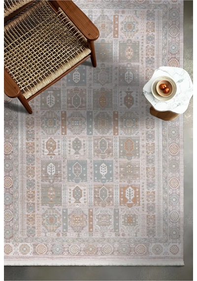 Mariesse Home Antik Serisi Vintage Modern Dokuma Salon Oturma Odası Halısı 408-multi