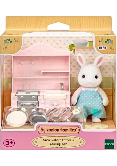 Adore Oyuncak Sylvanian Families Kar Tavşanı Babanın Yemek Pişirme Seti Ese5678