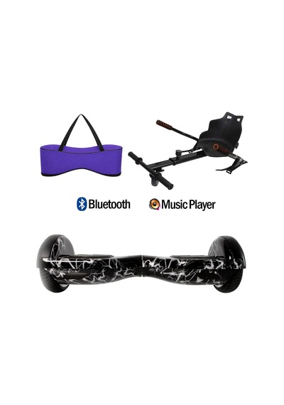 Citymate Elektrikli Kaykay Hoverboard Akıllı Denge 6.5 Inch + Hoverkart + Çanta Extrem59 Paket D02