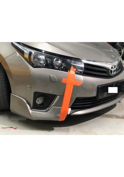 Toyota Corolla Twin Ön Tampon Flap Ön Flap 2013 - 2016 P. Black , Abs Plastik