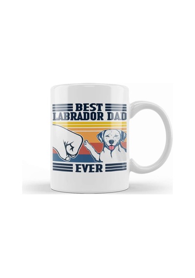 Best Labrador Dad Ever Vintage Father Day Köpek Kupa Bardak Porselen Karışık