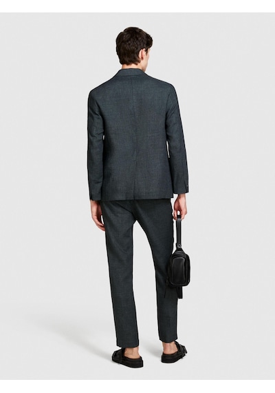 Sisley Keten Karışımlı Slim Confort Fit Pantolon Erkek Siyah Mix Pantolon - 324p434xsf04a