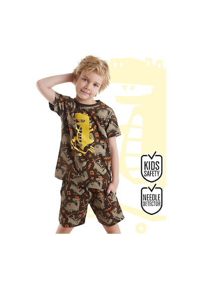 Kaykay Dino Erkek Çocuk Yazlık T-shirt Şort Takım