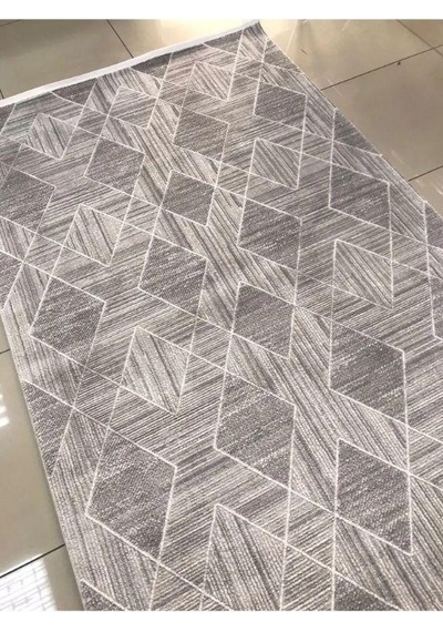 Merinos Halı Diyez Serisi 64249 096 Akrilik Yün Halı Salon Oturma Odası Halısı Gri - Krem