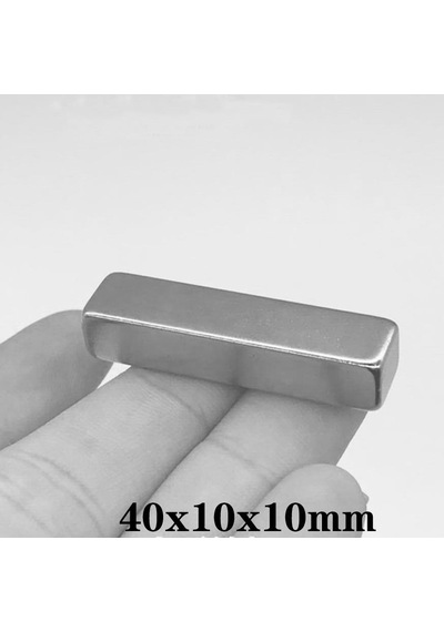 40x10x10 Mm Çok Güçlü Çubuk Neodyum Mıknatıs 2 Adet