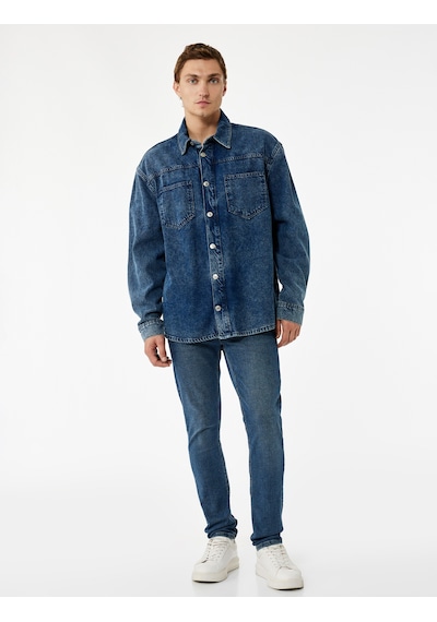 Koton Normal Bel Cepli Pamuklu Slim Fit Jean Pantolon - Brad Jean Orta İndigo 7wam40008nd Koton Normal Bel Cepli Pamuklu Slim Fit Jean Pantolon - Brad Jean Orta İndigo 7wam40008nd