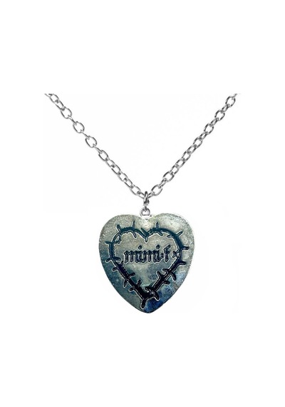 Mimi Heart Dikenli Kalp Kolye 925 Ayar Gümüş Kaplama Metal Kolye Çok REnkli