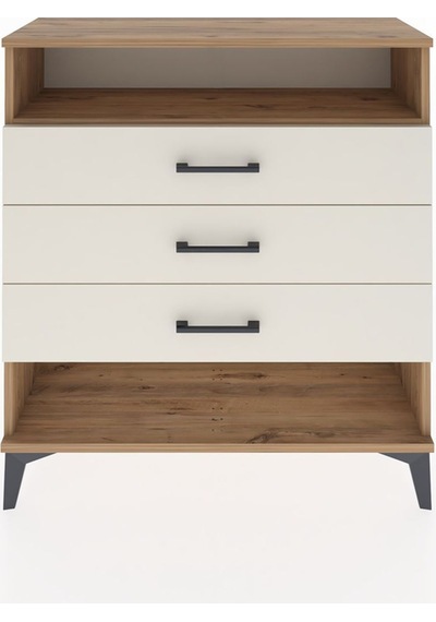 Arges Şifonyer Tek Raflı 3 Çekmeceli 88x30x96 Çam-aytaşı Atlas Çam