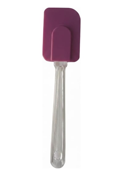 Silikon Spatula, Mutfak Kullanımı İçin Şeffaf Saplı Askılı 1, Mor Diğer