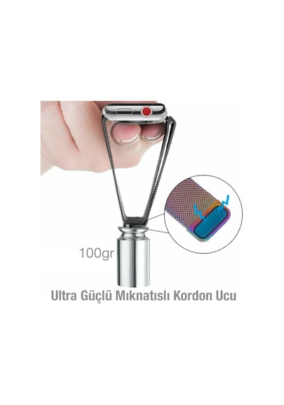 Ally Apple Uyumlu  Watch 7 45 MM 6-5-4 44 MM Kayış Kordon Metal Milano Loo (120526893)