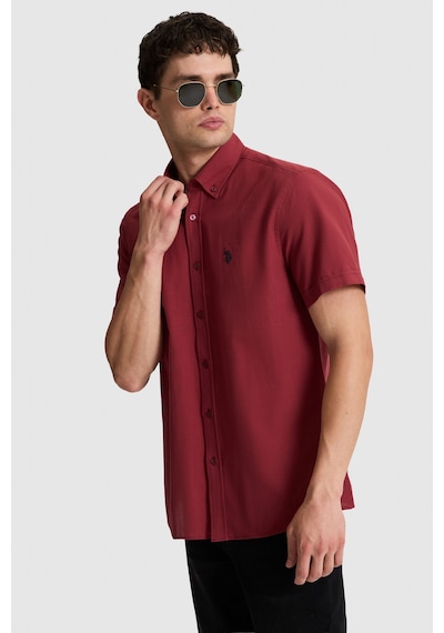 U.S. Polo Assn. U.s. Polo Assn. Erkek Vişne Gömlek Kısa Kollu 50324727-vr223 U.S. Polo Assn. U.s. Polo Assn. Erkek Vişne Gömlek Kısa Kollu 50324727-vr223