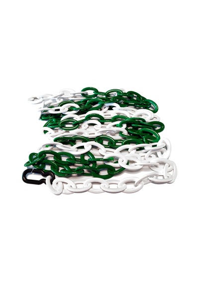Plastik Zincir 8mm Yeşil-beyaz 25 M-3395