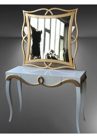 Dresuar 18214 Tombul Ayak Model Kayın Torna Mdf Çekm Tabla Parlak Gold-beyaz Ayna Çok Renkli Dresuar 18214 Tombul Ayak Model Kayın Torna Mdf Çekm Tabla Parlak Gold-beyaz Ayna Çok Renkli