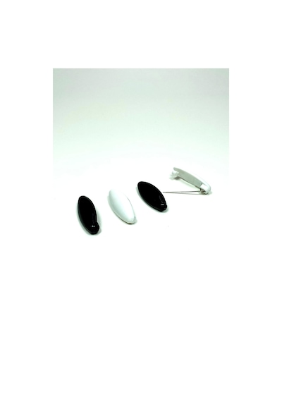 Royaleks 4 Adet Plastik Çengelli Eşarp Ve Şal İğnesi Siyah Beyaz 4 Cm Çok Renkli