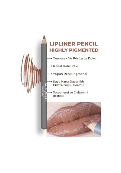 Alıx Avıen Uzun Süre Kalıcı Dağılma Yapmayan Nemlendirici Dudak Kalemi - Lipliner Pencil 06 Soft Brown Diğer