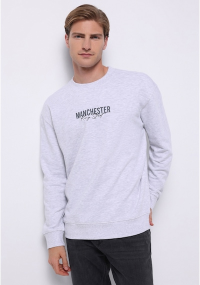 Colin's Colins Comfort Fit Erkek Gri Sweatshirt Cl1075718 Q1.v2 Mga Gri Melanj