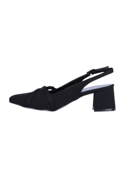 Tahir 2806 5cm Slingback Mat Topuklu Ayakkabı siyah