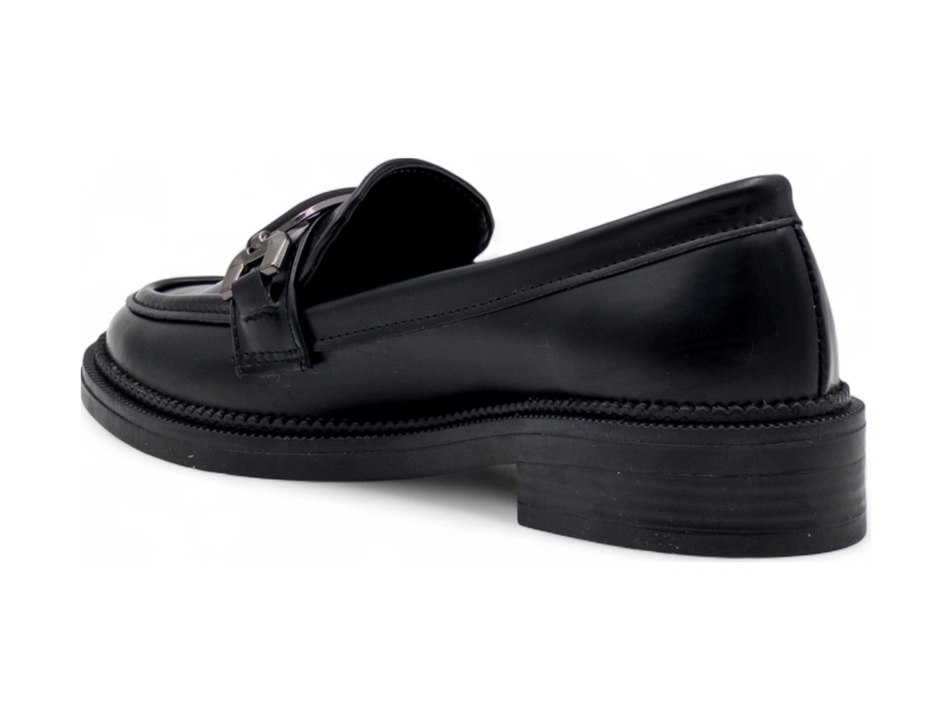 Trendy 0705 Toka Detaylı Kadın Loafer Siyah