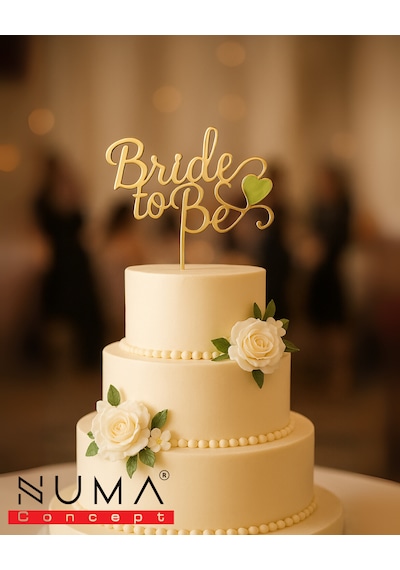 Bride To Be Pasta Üstü Mdf Üzeri Aynalı Gold Pleksi 20x24 cm