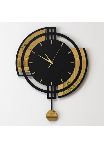 Cosmos Duvar Saati Siyah Gold Siyah - Gold