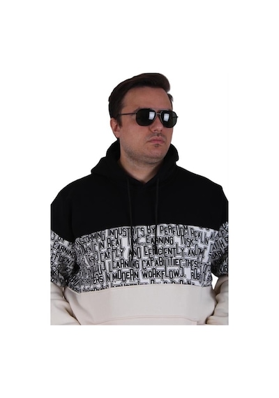 Starbattal Büyük Beden Kapüşonlu 3ip Sweat Transforming 25713 Sıyah Siyah