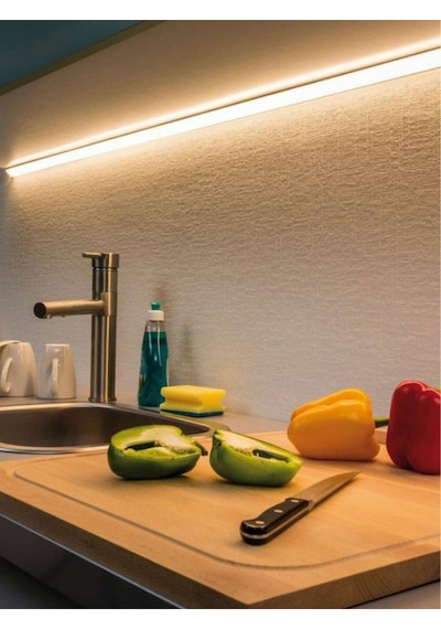 Mutfak Dolabı Ve Tezgah Altı 300 Cm Led Şerit Profil Aydınlatma Anahtarlı Günışığı
