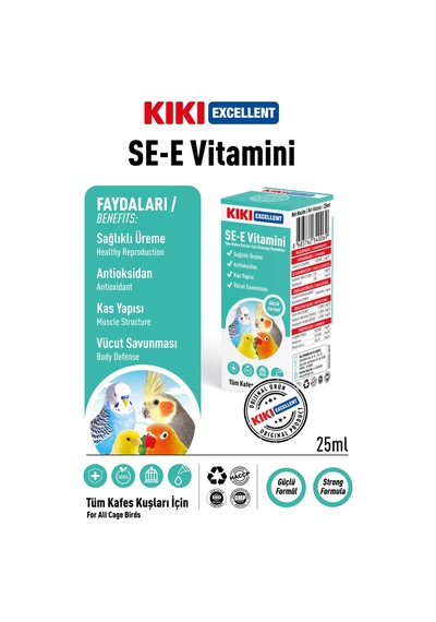 Kiki Excellent Kuş Se-E Vitamini 25 ML