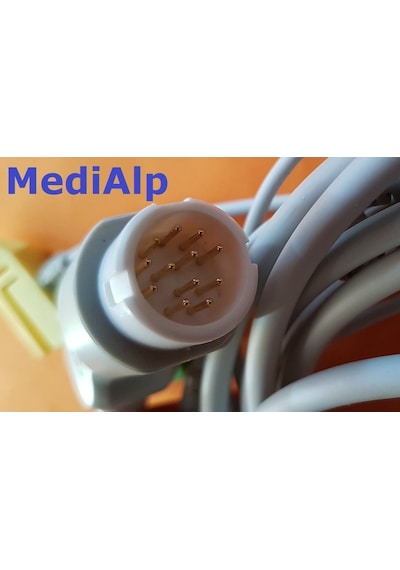 Philips Ekg Kablosu 12 Pinli Soket. 3 Leadli. Kiskaç Uçlu