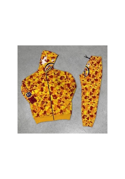 Bomii Çocuk Bape Alt Üst Takım Eşofman Takımı Sarı - 936290063 Sarı
