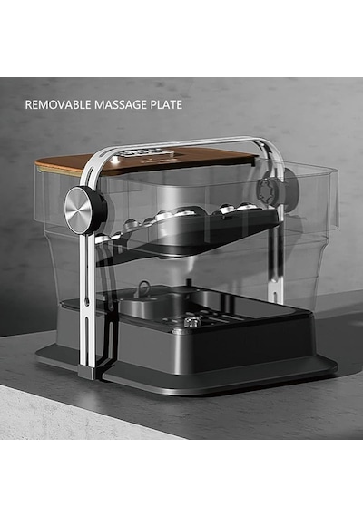 Aurum Ayak Masajı, Isıtma Fonksiyonlu, Elektronik Su Banyolu, Gri, Shiatsu Masajı, Uzaktan Kumandalı, 41x36x34 Cm, Model Edentec101
