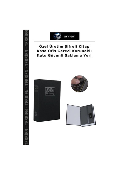 Özel Üretim Şifreli Kitap Kasa Ofis Gereci Korunaklı Kutu Güvenli Saklama Yeri Çok Renkli