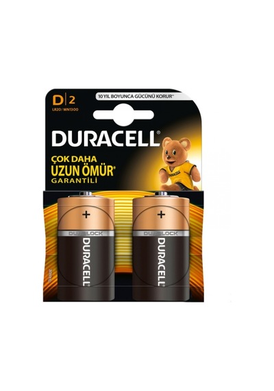 DURACELL BÜYÜK PİL LR-20  İKİLİ