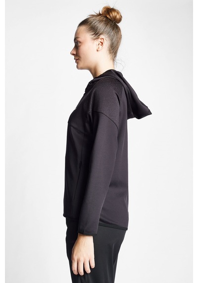 Lescon Kadın Koşu Fermuarlı Kapüşonlu Sweatshirt 24b-2002 Siyah