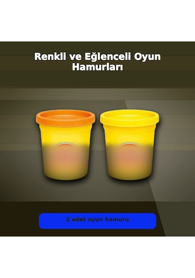 Yaratıcılığı Geliştiren 2'li Oyun Hamuru Seti - Rastgele Renklerle 1 Paket Çok Renkli