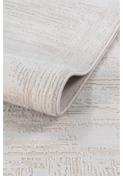 Badelya Home Krem Ekru 7102 Modern Doğal Taban Saçaklı Salon Koridor Mutfak Çocuk Oturma Odası Halı Yolluk 7102krem