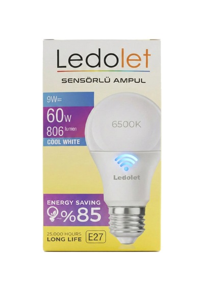 Ledolet Işık Sensörlü 9w Led Ampul