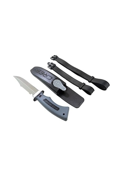 Cressi Norge Bıçak Kılıf Ve Bağlantı Aparatları İle Tam Takım Halinde Bıçak Siyah 228 Mm