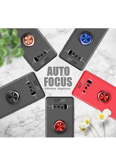 Samsung Uyumlu Galaxy Note 9 Kılıf Yüzüklü Magnetli Ravel Case