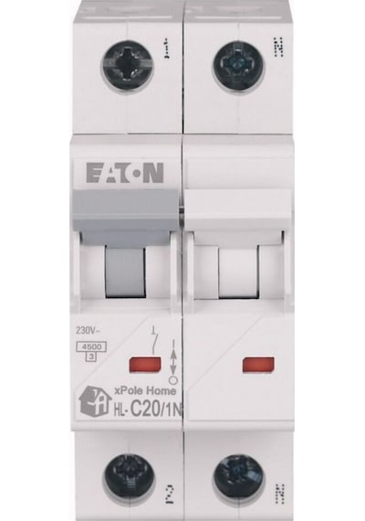 Eaton Hl-c20/1n Minyatür Devre Kesici - 4,5ka - C Eğrisi - 1x20a+n