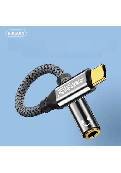 Riksoin Type-c To 3.5mm Jack Aux Dac Çip+hi-fi Ses + Ce Lisanslı Riksoin Type-c To 3.5mm Jack Aux Dac Çip+hi-fi Ses + Ce Lisanslı