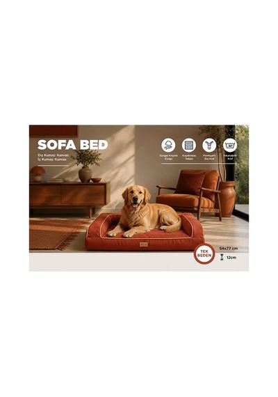Lepus Sofa Kedi Ve Köpek Yatağı Kiremit 54x77 Cm 249-54015.01 Lepus Sofa Kedi Ve Köpek Yatağı Kiremit 54x77 Cm 249-54015.01