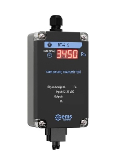 Ems Bt-445 ,24vdc 0..10kpa 4..20ma Ekranlı Fark Basınç Sensör
