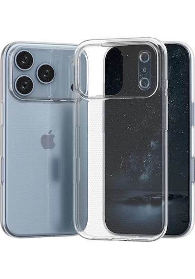 Newface Apple İphone 17 Pro Max Lüx Şeffaf Silikon - Şeffaf