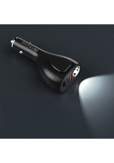 Lenyes Ca70 Type-c + Dual Usb-a Portlu Çok Fonksiyonlu Araç Şarj Aleti 20w Siyah