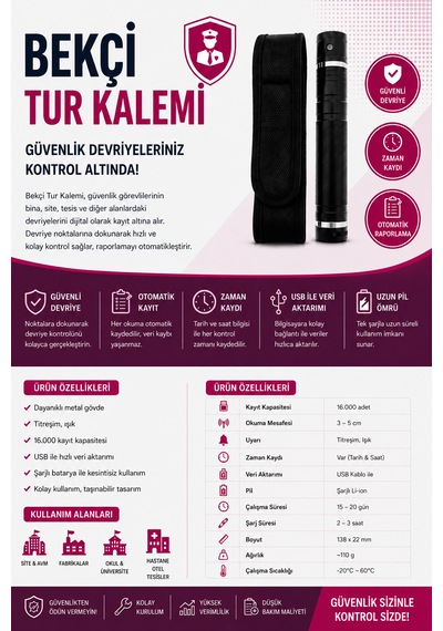 Bekçi Devriye Kontrol Sistemi Set