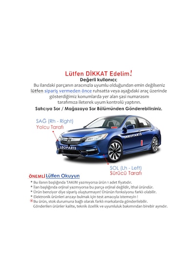Jaroparts Toyota Corolla Arka Fren Kaliper Tamir Takımı 2014-2018 04479-02310