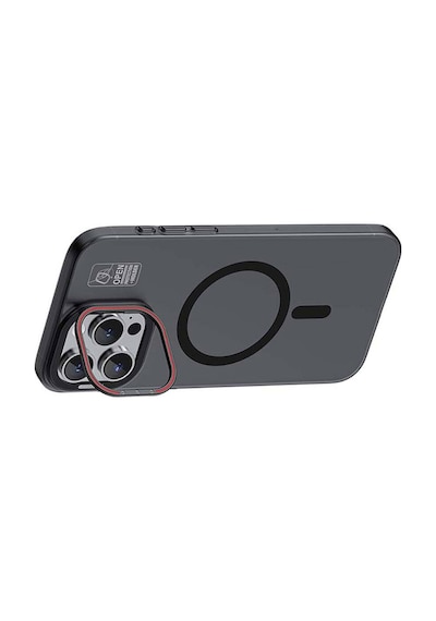 Apple Uyumlu iPhone 15 Plus Kılıf Recci Magnetic Glass Serisi Standlı Magsafe Şarj Özellikli Kapak Siyah Apple Uyumlu iPhone 15 Plus Kılıf Recci Magnetic Glass Serisi Standlı Magsafe Şarj Özellikli Kapak Siyah